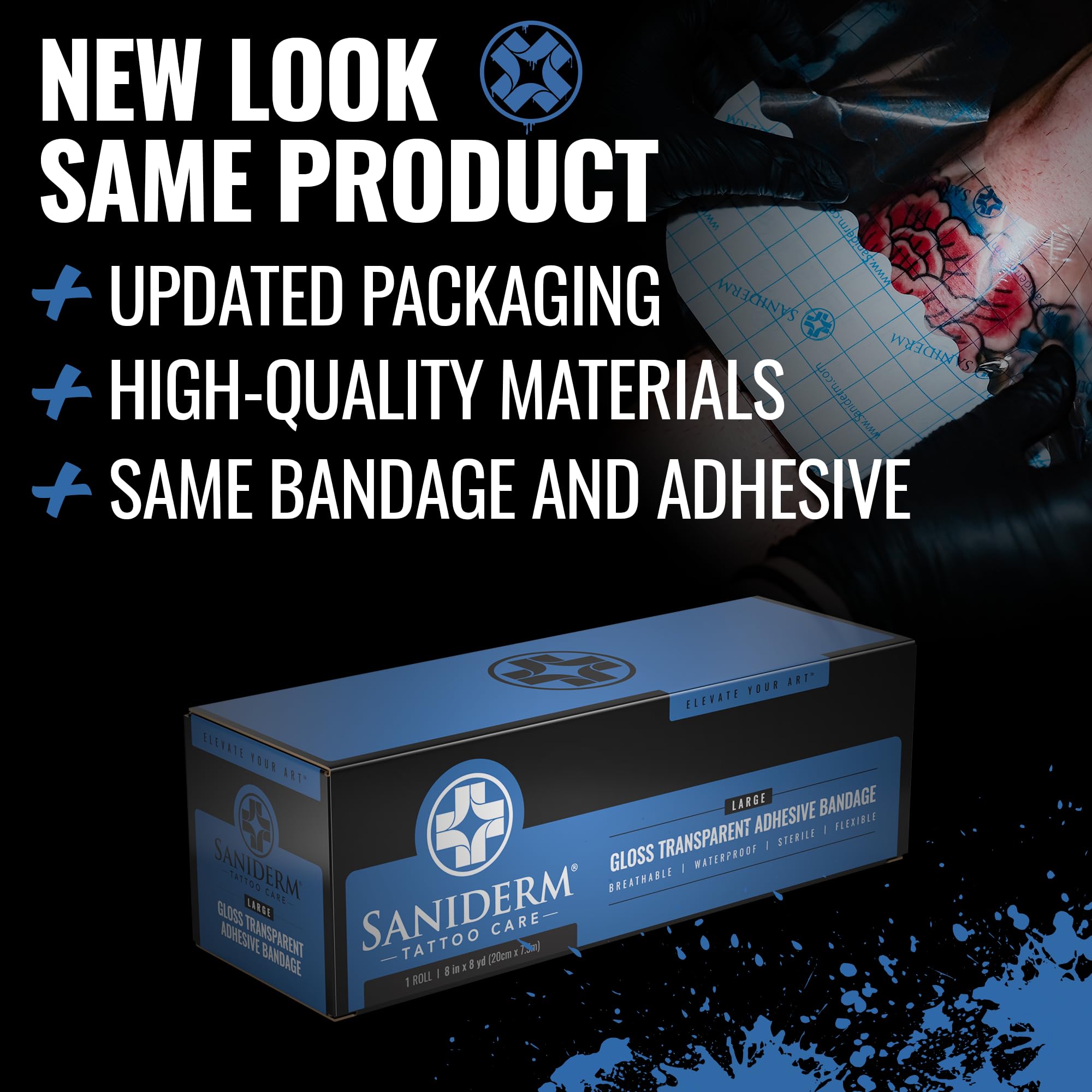 Saniderm Original Vendaje Cuidado Tatuajes esteril para entorno higiénico