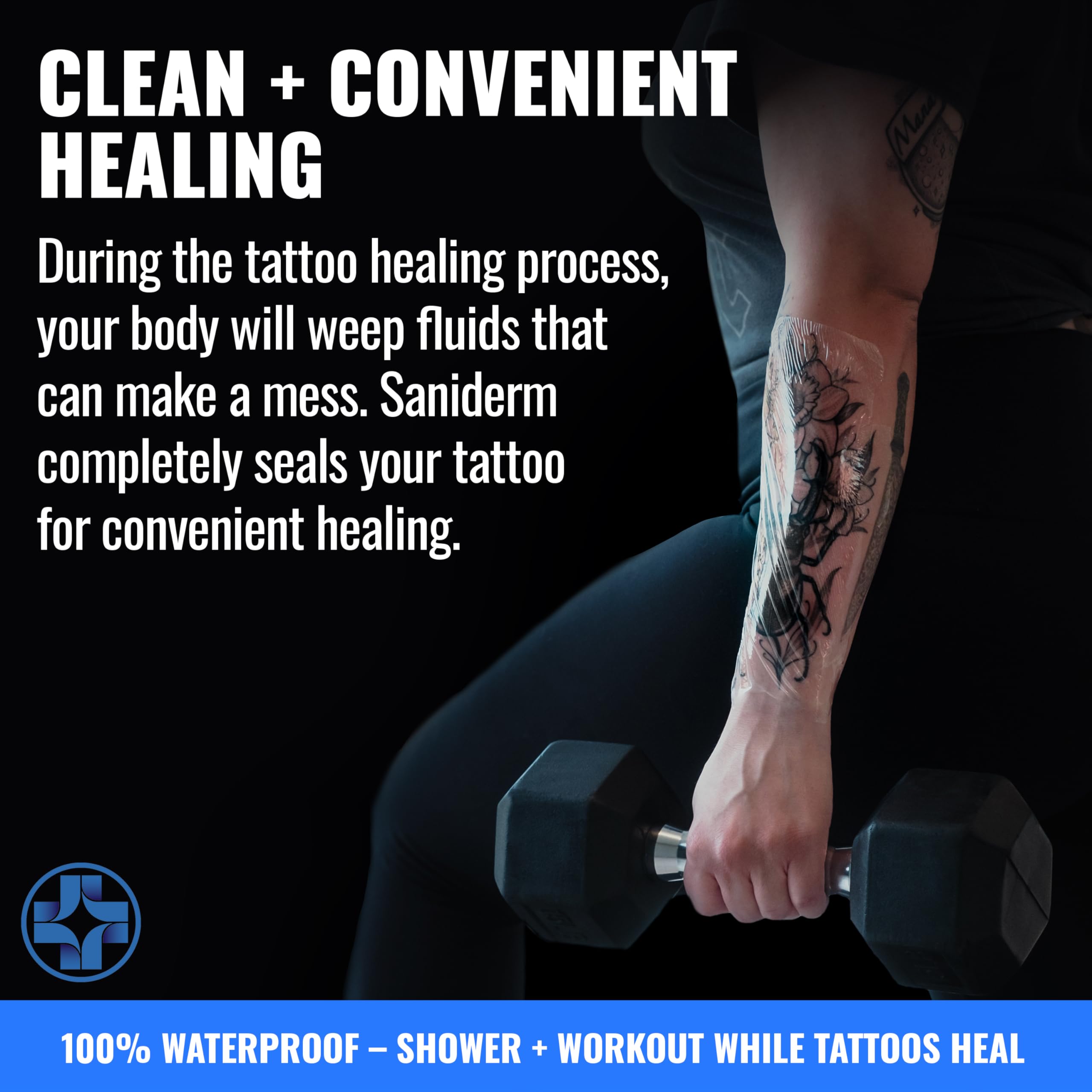Saniderm vendaje de cuidado diario para tatuaje, protección en la vida diaria.