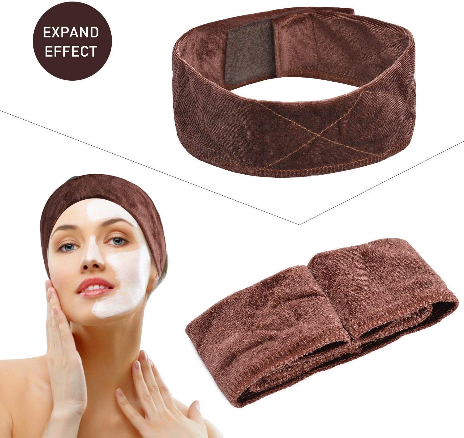 Diadema sansheng color marron para fijar peinado.