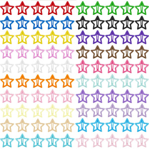 Pinzas estrella multicolor SAOROPEB para peinados diarios y estilo divertido.