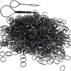 SAOYOAS mini bandas elásticas negras para cabello, ideal para coletas seguras