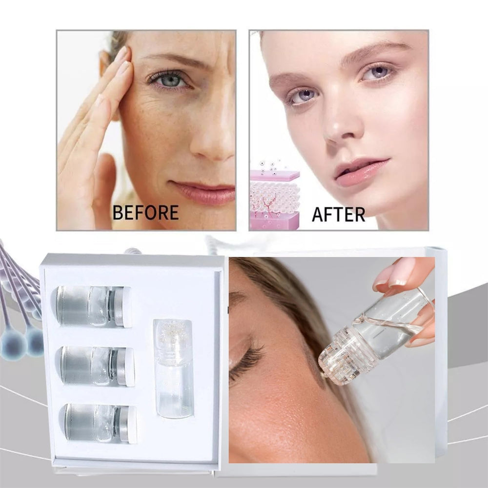 Aplicación de serum con masaje facial de Saranova mejora absorción y frescura.