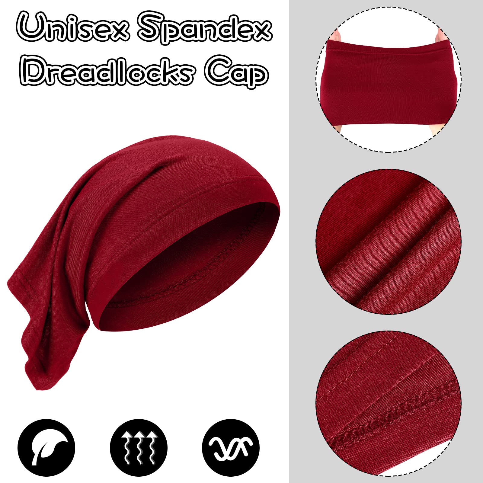 SATINIOR banda dreadlocks material suave y elástico para comodidad prolongada
