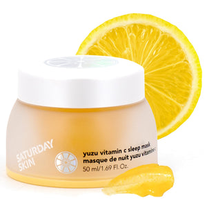 Saturday Skin mascarilla nocturna con Yuzu en envase, lista para aplicar