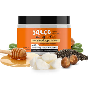 Sauce Beauty mascarilla miel-chía para rizos: suaviza y define con hidratación.