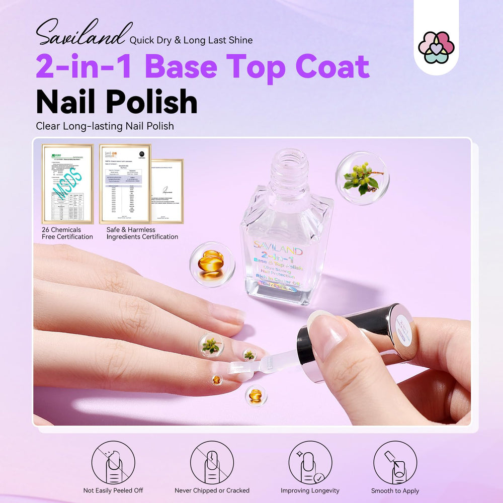 SAVILAND acabado brillante y transparente ideal para cualquier esmalte.