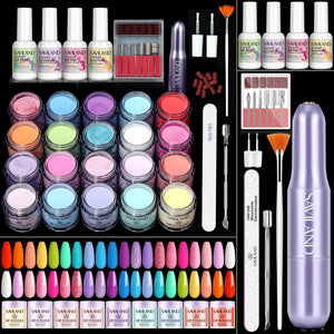 SAVILAND kit dip 20 colores para uñas con acabado duradero y brillante