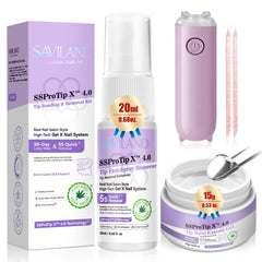 SAVILAND kit gel-uñas: fijación duradera para uñas postizas y removibles