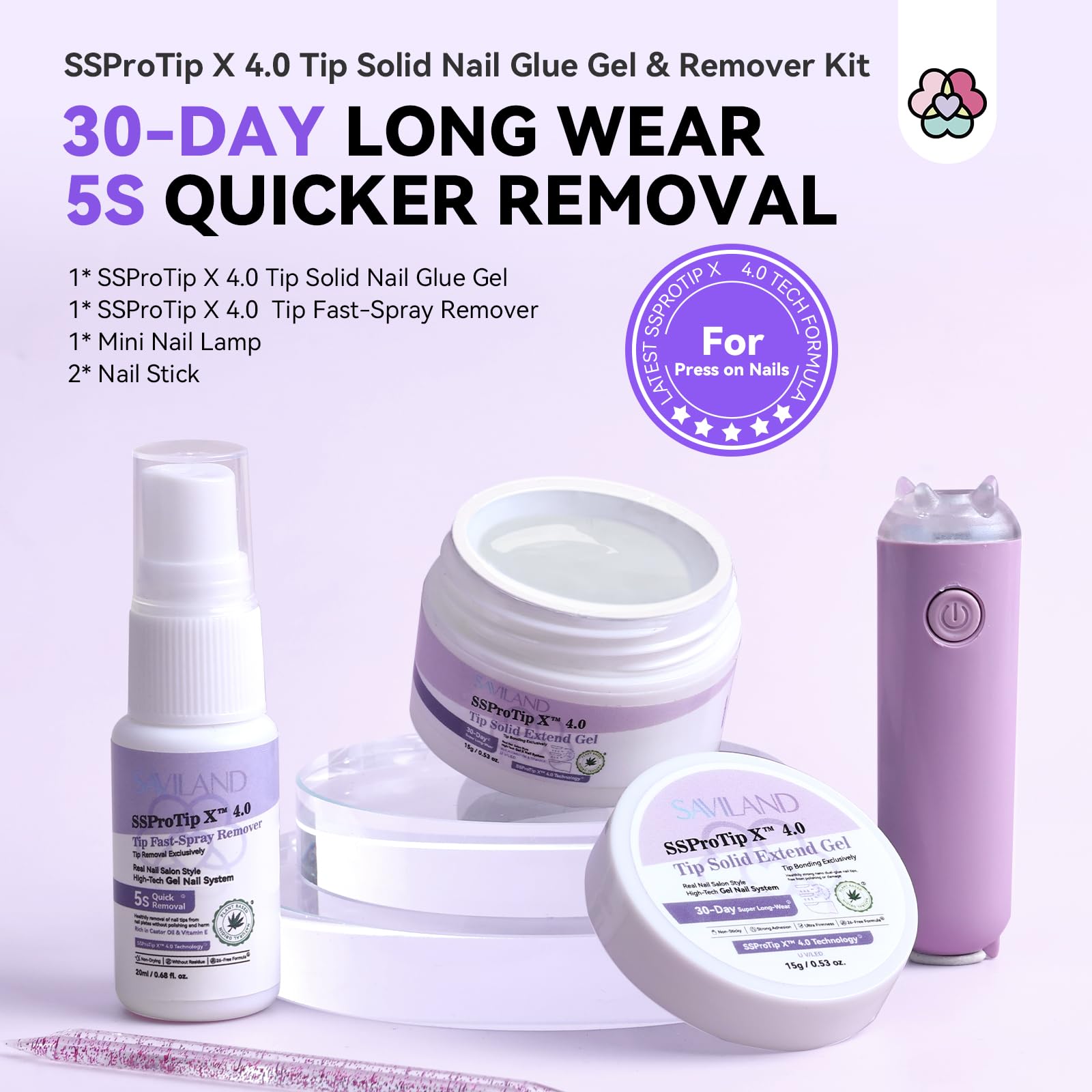 SAVILAND removedor gel-uñas: retirada rápida y suave