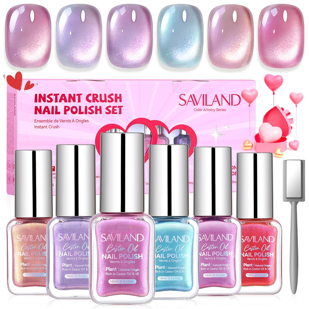 SAVILAND: conjunto de esmaltes San Valentín con 6 tonos románticos para regalo