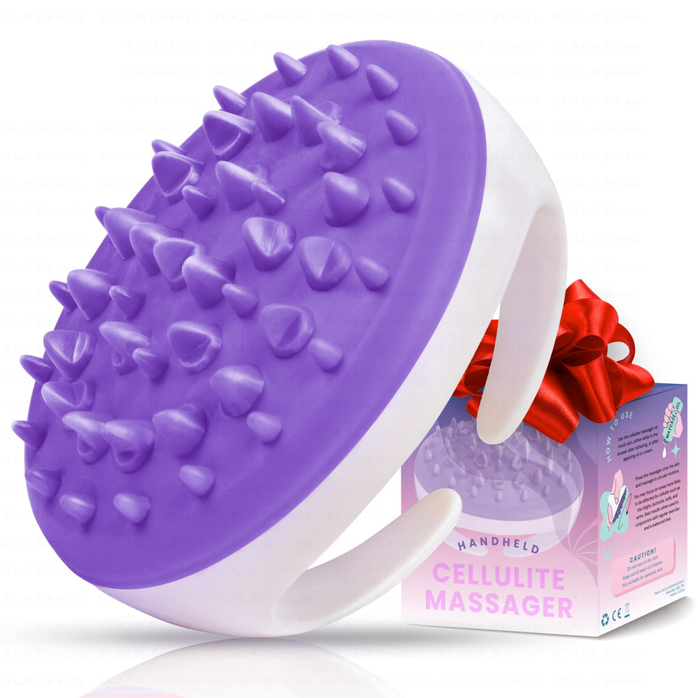 Scala masajeador de silicona para celulitis, estimula la circulación y exfolia suave.