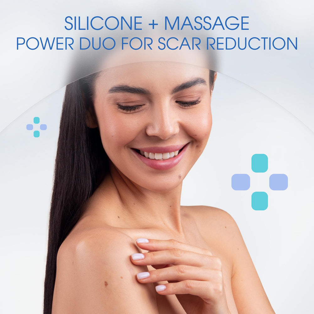 ScarScience dispensador con clic para control de cantidad y uso limpio.