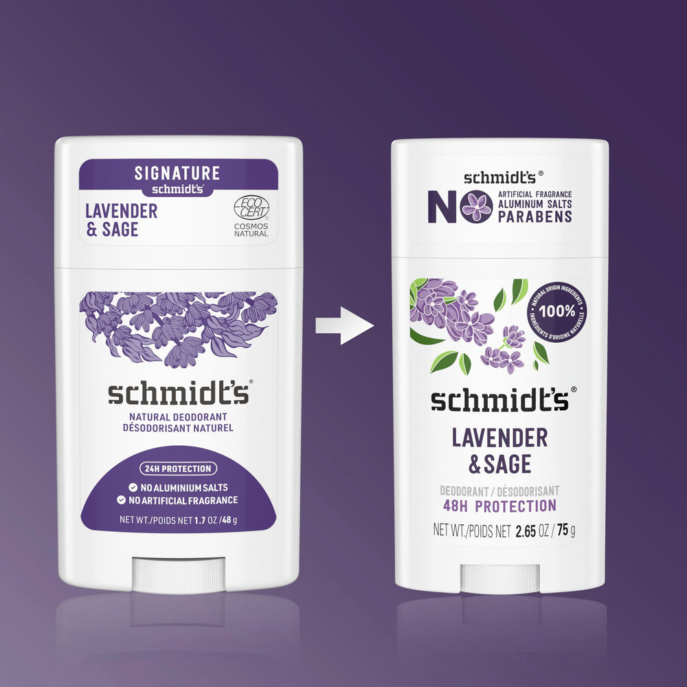 Schmidt's ingredientes naturales coco y karité que nutren la piel.