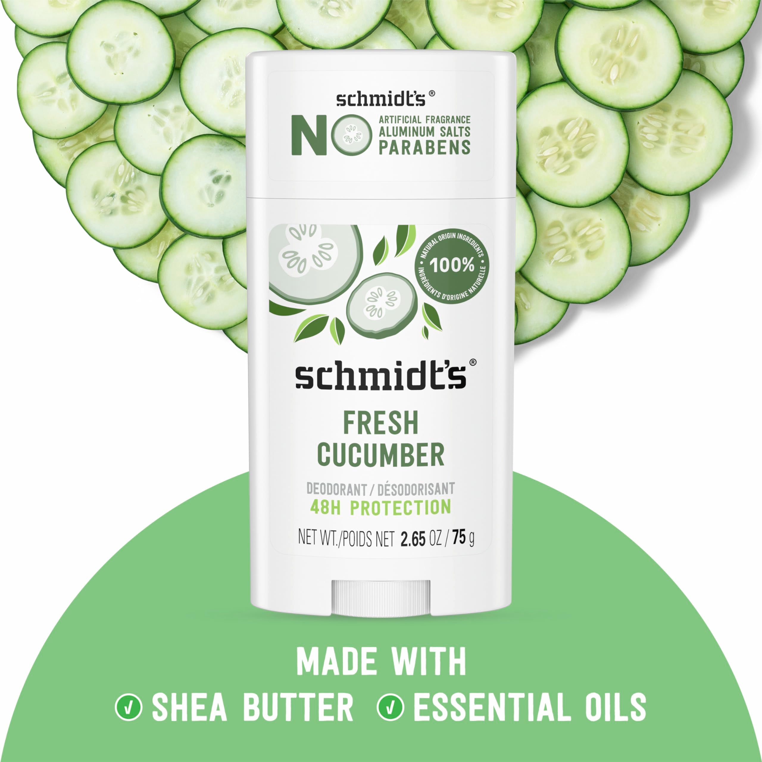 Schmidt's Pepino Fresco: contiene magnesio para neutralizar olores