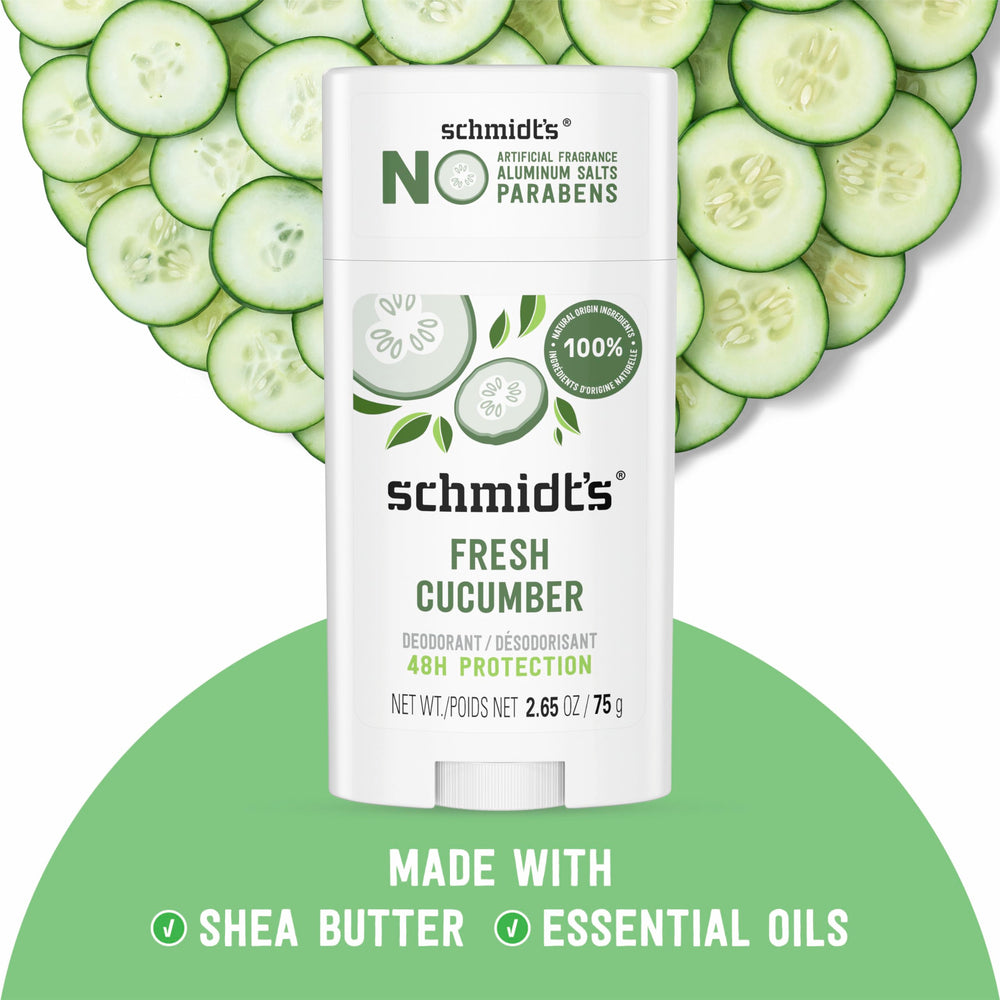Schmidt's Pepino Fresco: contiene magnesio para neutralizar olores