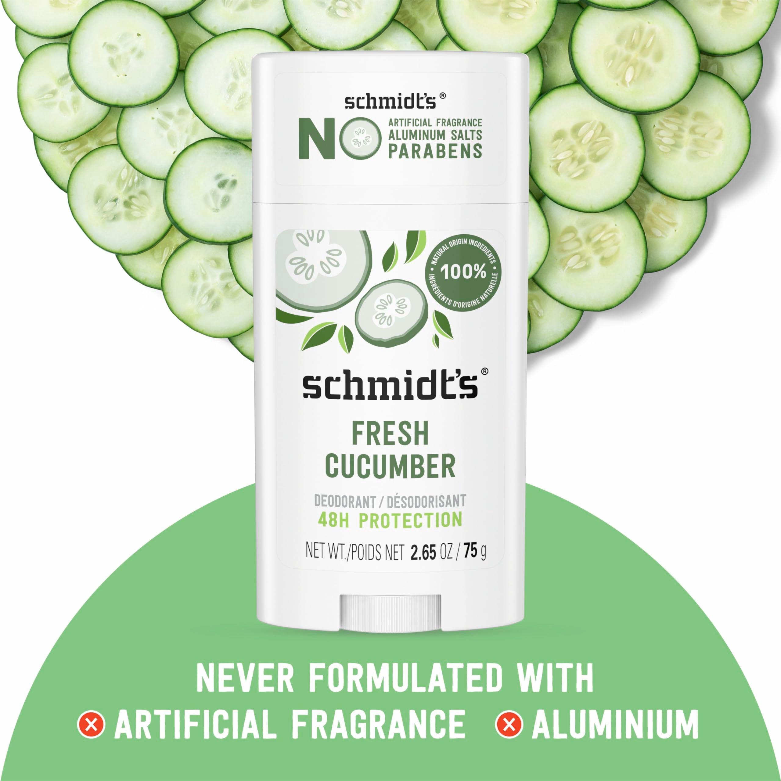 Schmidt's Pepino Fresco: textura ligera y absorción rápida