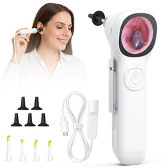 ScopeAround otoscopio con luz y pantalla IPS de 1,45 pulgadas para visualización en vivo.