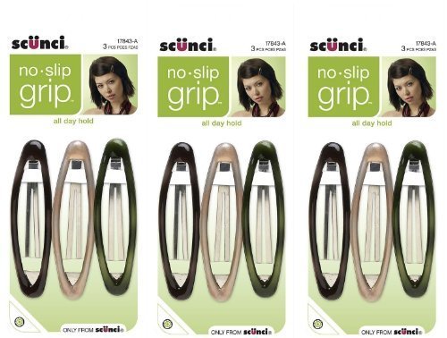 Clip oval Scunci sin deslizamiento para fijar peinado durante todo el día