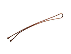 Práctico pasador curvado Scúnci con acabado bronce metalico.
