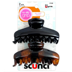 Pinza Scunci de agarre antideslizante grande, ideal para cabello grueso y peinados duraderos.