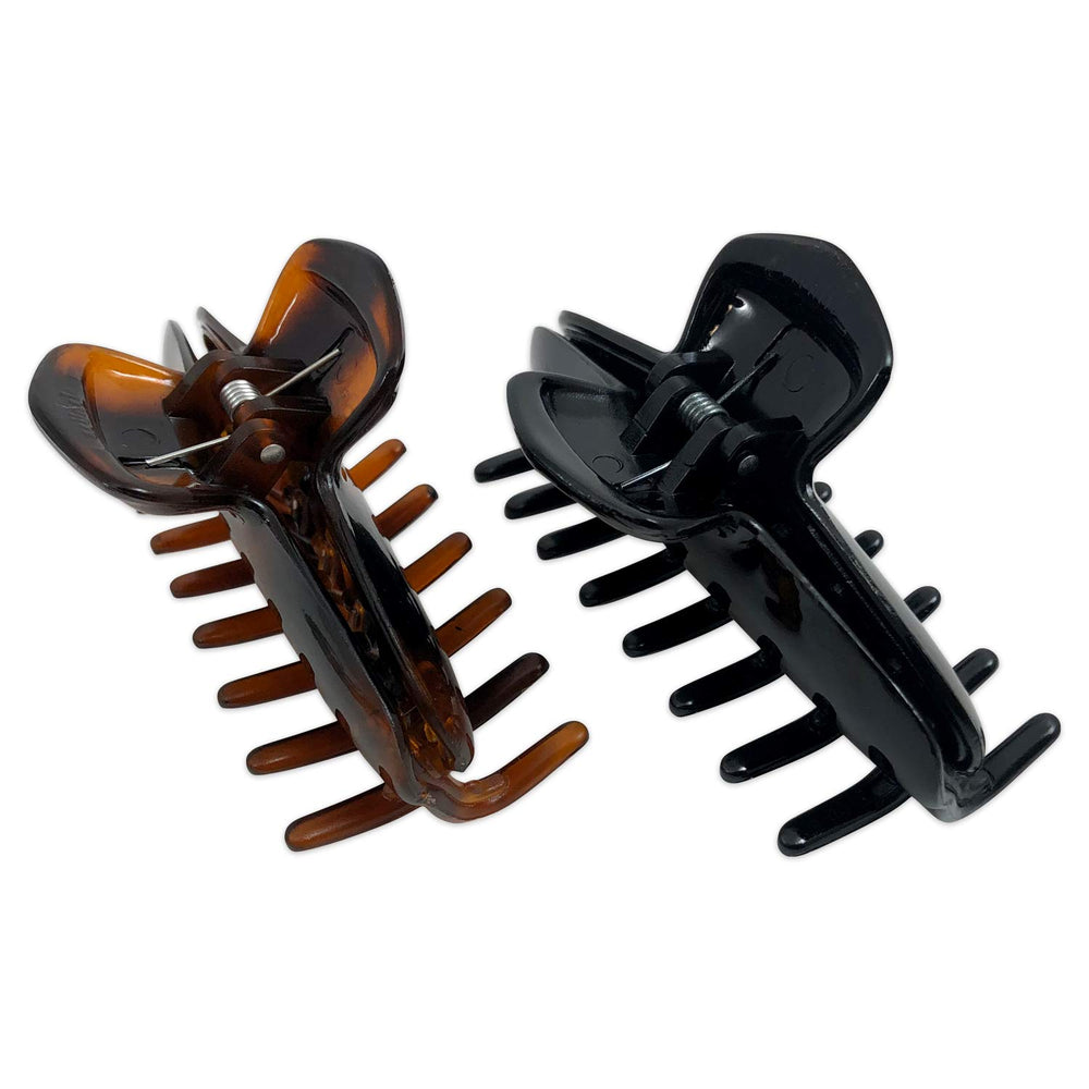 Pinza Scunci para cabello dientes largos, sujetando peinados con control durante el entrenamiento.