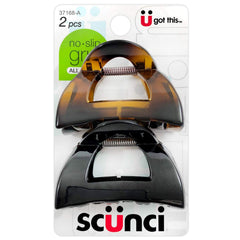 Pinza Scunci sin deslizamiento de 5,5 cm vista frontal, agarre estable para el cabello