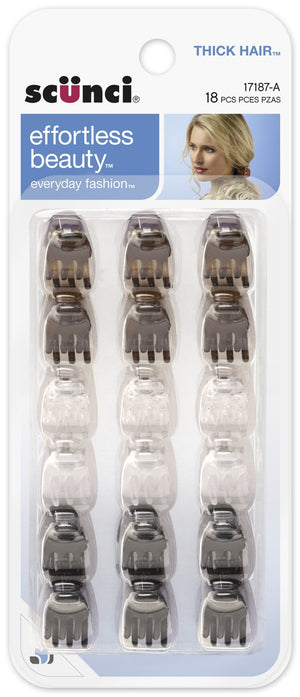 Scunci pinza mini para pelo de 1 cm, ideal para separar mechones y mantener el peinado.