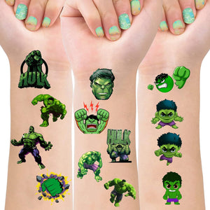 SDONY Green Hero tatuajes temporales hojas para fiestas infantiles.