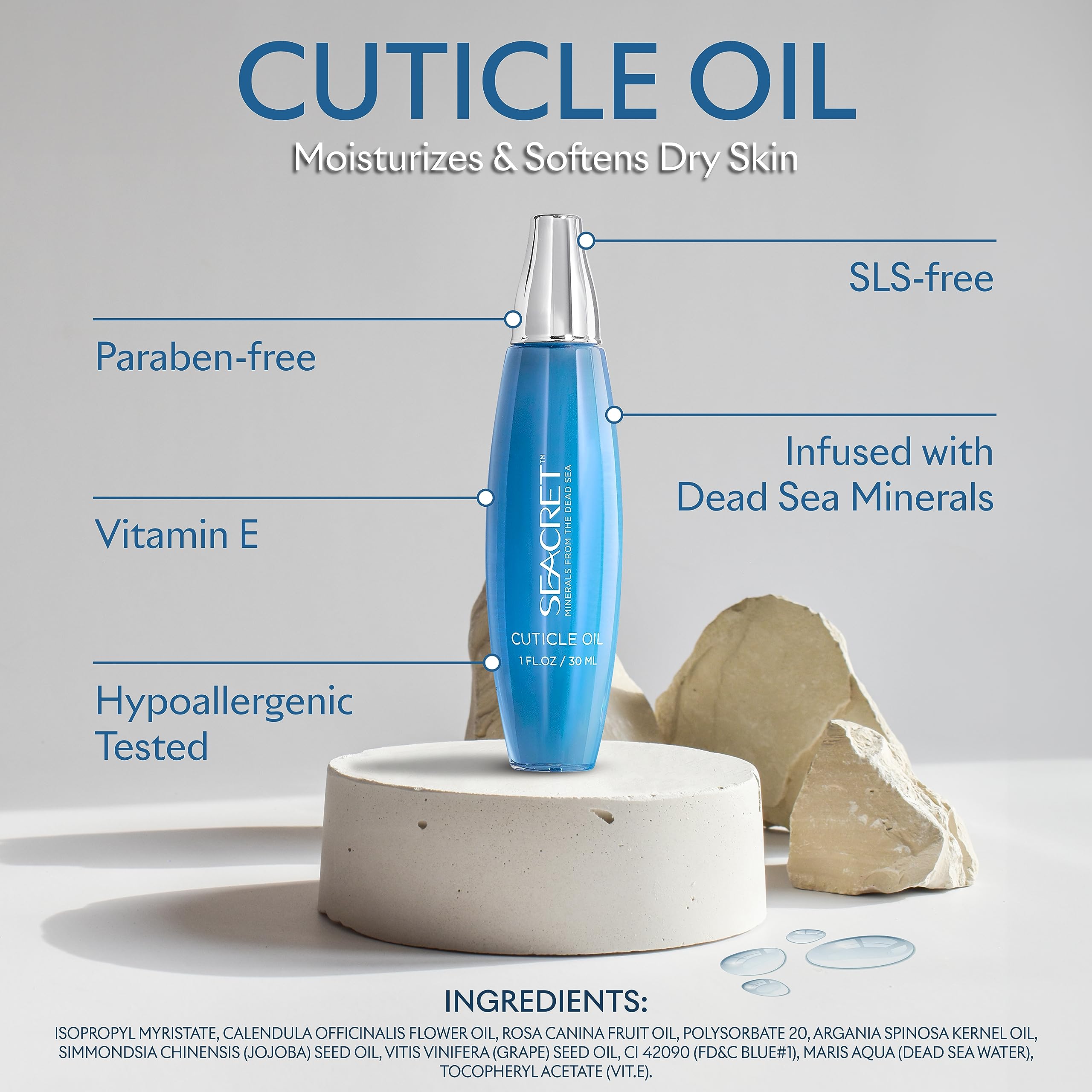 Rutina diaria con micro-gotas de SEACRET Cuticle Oil