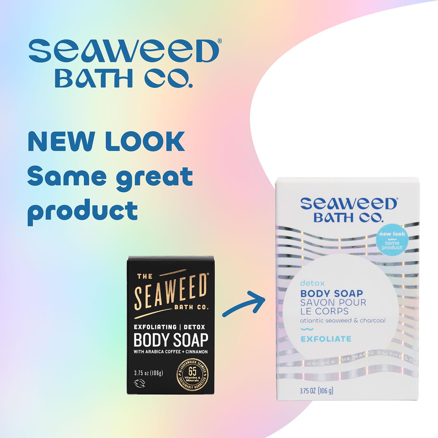 The Seaweed Bath Co. barra exfoliante detox textura cremosa para exfoliar suave.