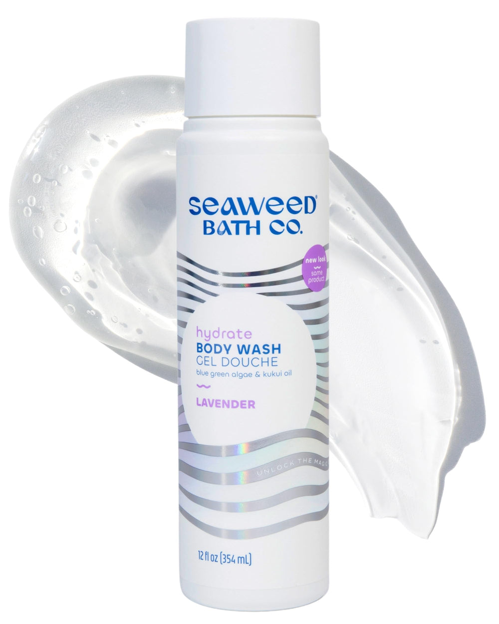 Seaweed Bath Co. botella lavanda: aroma relajante para la ducha.