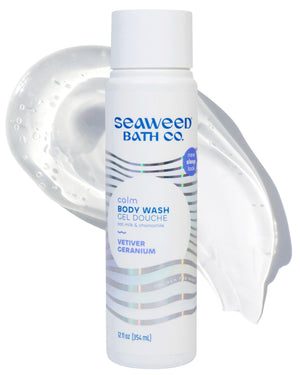 Seaweed Bath Co. Calm, cuerpo espuma: limpieza suave y refrescante para la piel.