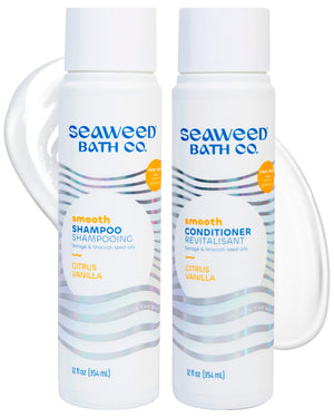 Seaweed Bath Co. Champú suave Citrus Vanilla en botella, cabello liso y brillante