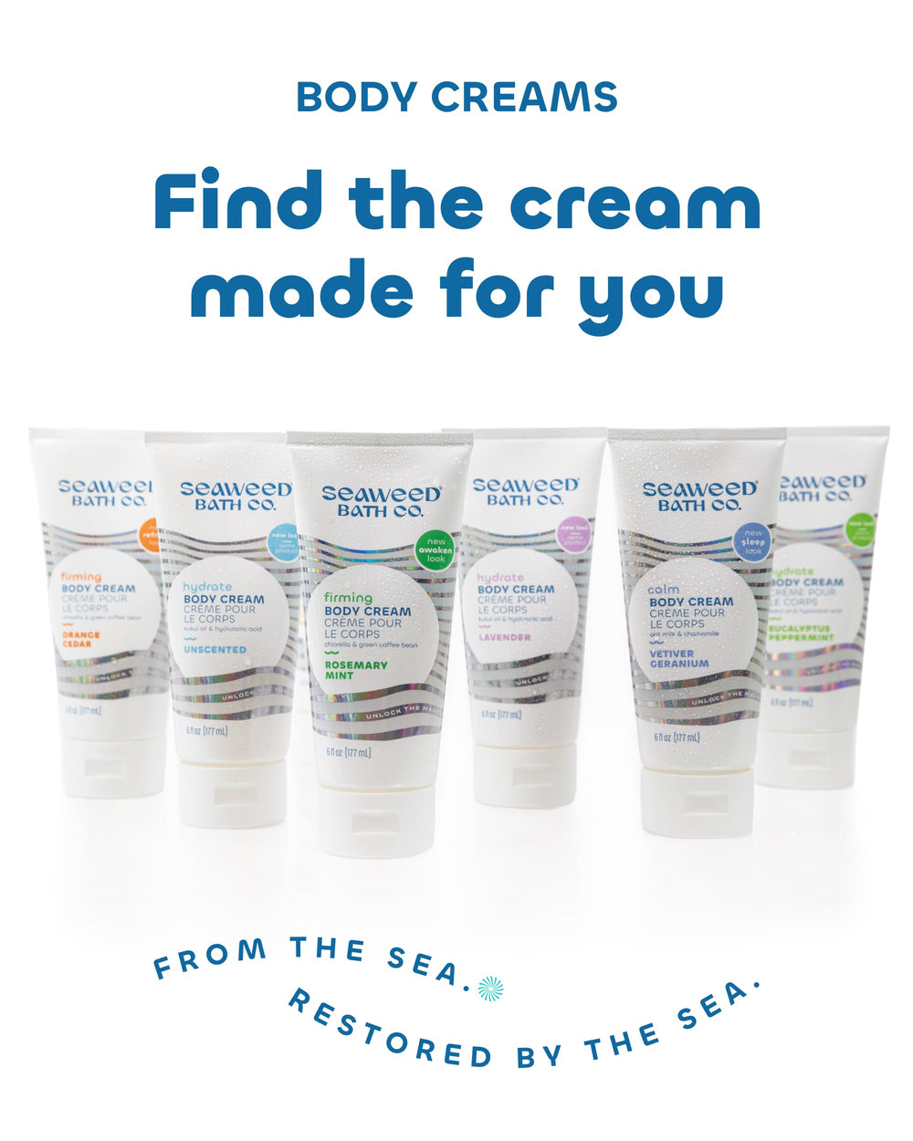 Seaweed Bath Co. Hydrate uso diario para aplicación suave en manos y cuerpo.