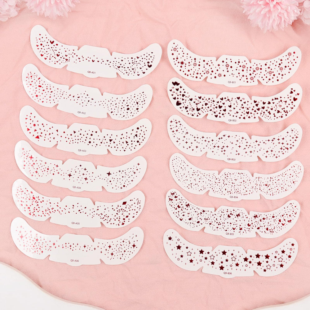 Parche de maquillaje SeBneny con corazón y estrellas para el rostro.