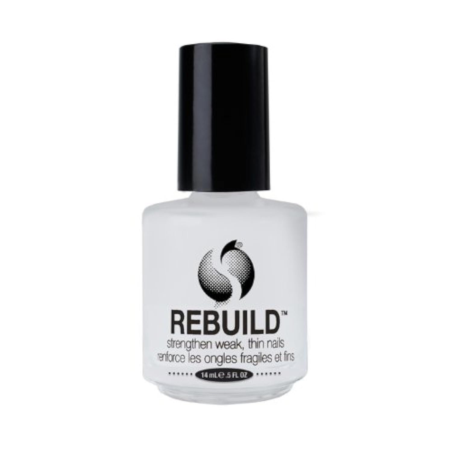 Seche Vite Perfect Nail Rebuild en el bote, protege y fortalece uñas con acabado duradero.