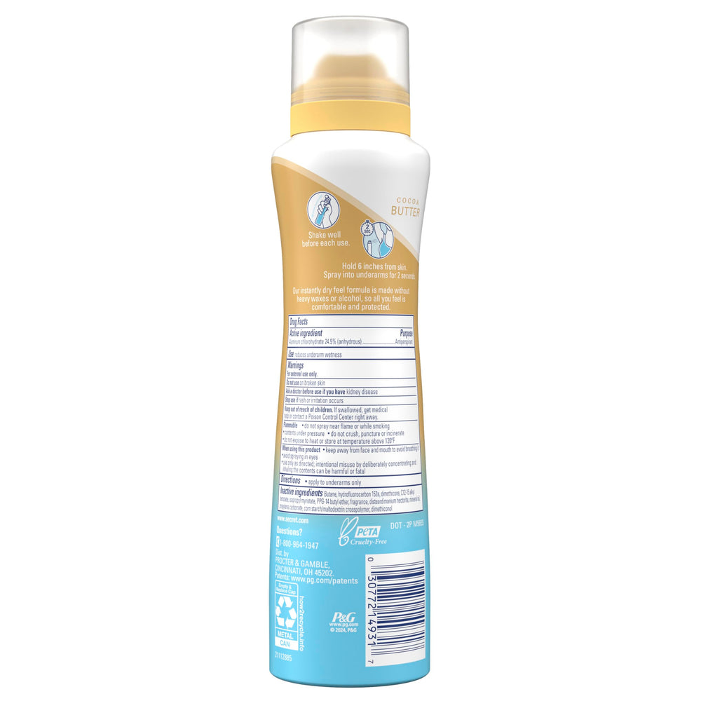 Fórmula ligera de Secret Aerosol Seco, sensación natural todo el dia.