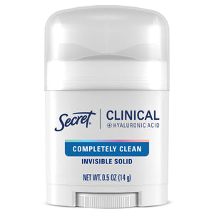 Secret Clinical Strength: botella y aplicación suave para uso diario.