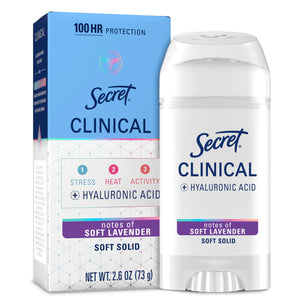 Secret Clinical Strength: botella barra suave lavanda para protección diaria