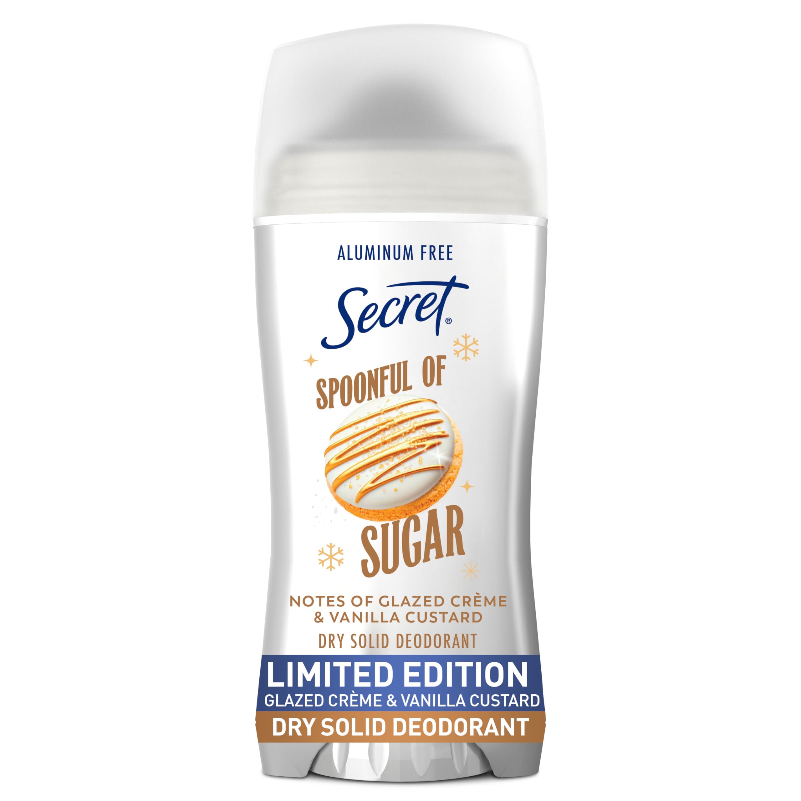 Secret desodorante sin aluminio, barra seca, protección de 48h para la piel fresca.