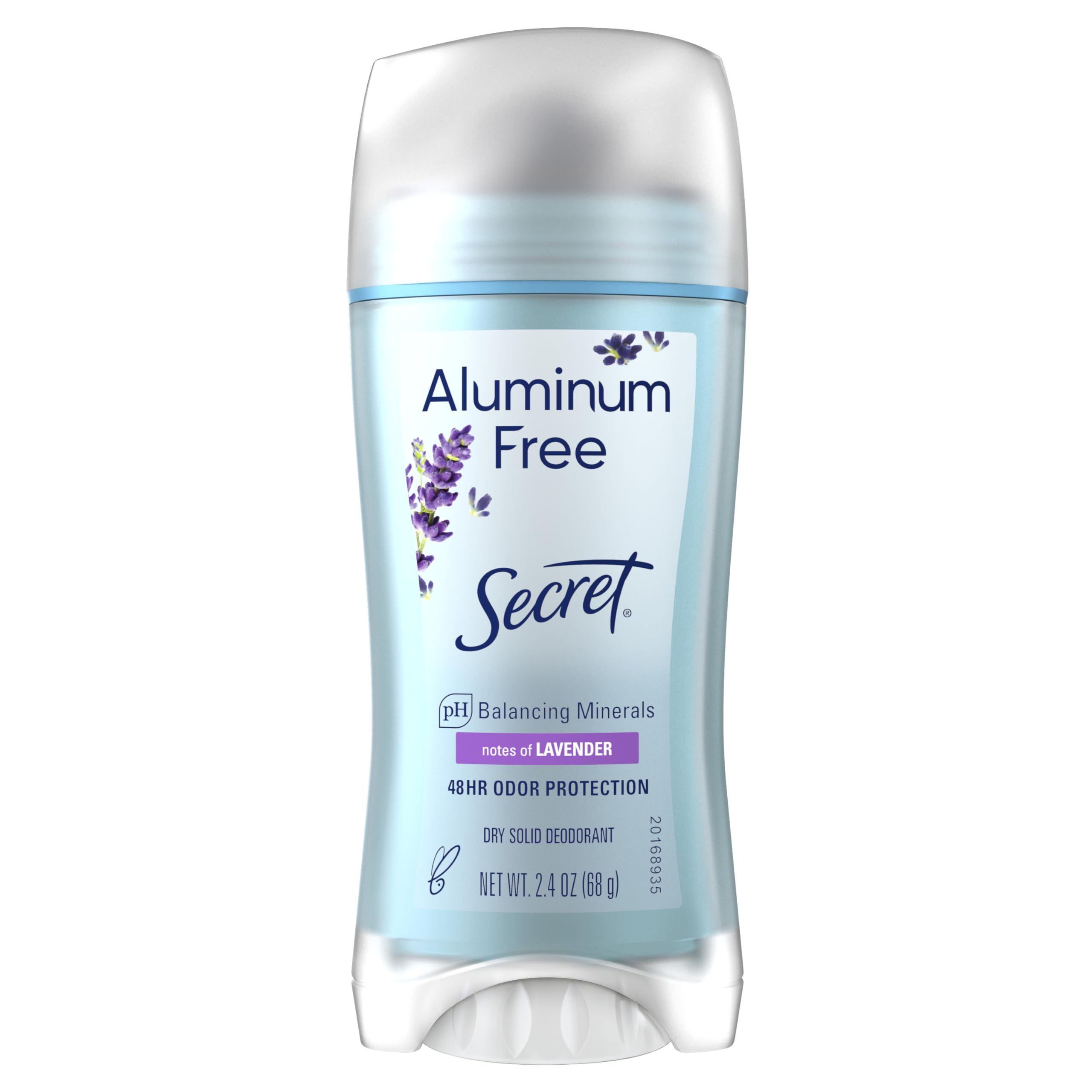 Secret desodorante sin aluminio para mujeres en frasco, protección duradera