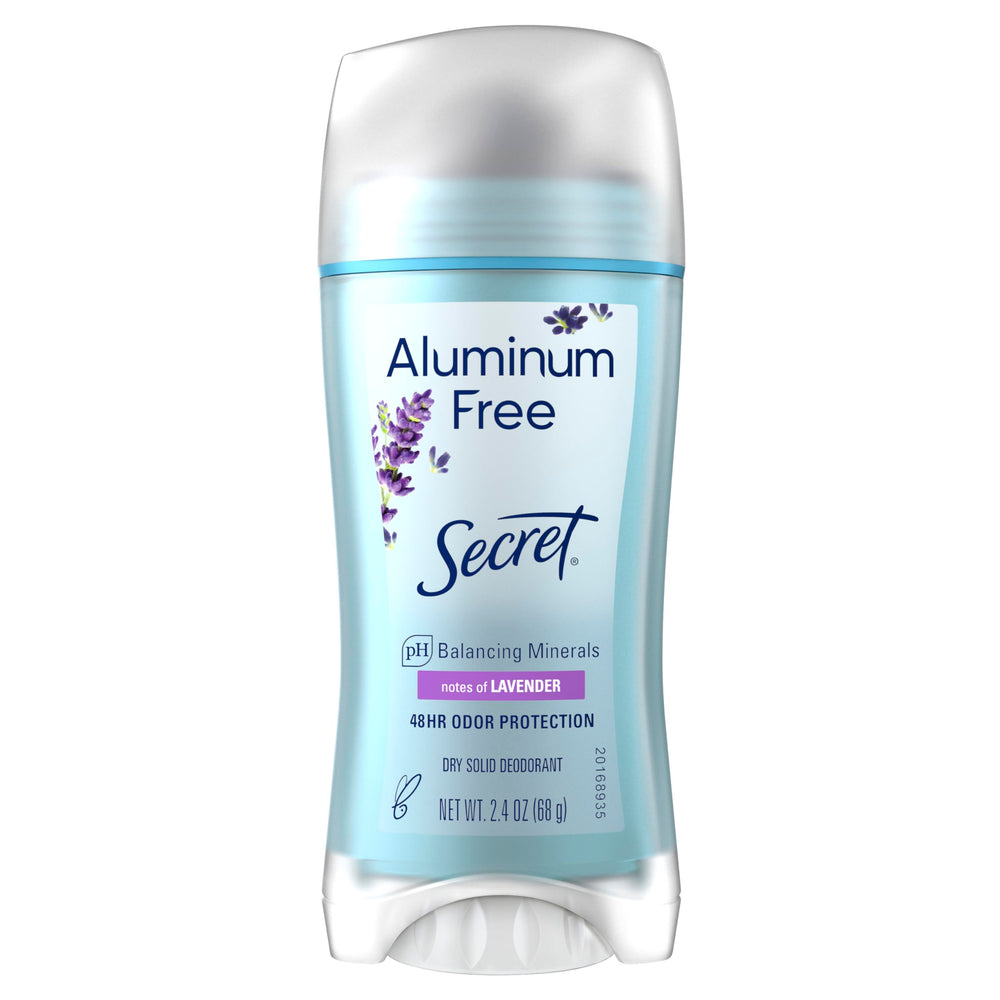 Secret desodorante sin aluminio para mujeres en frasco, protección duradera