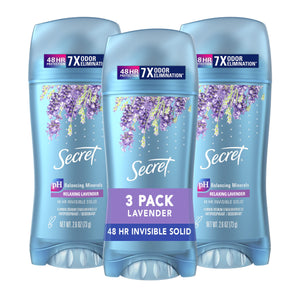 Secret Fresh Luxe Lavender barra invisible en aplicación suave para todo el día