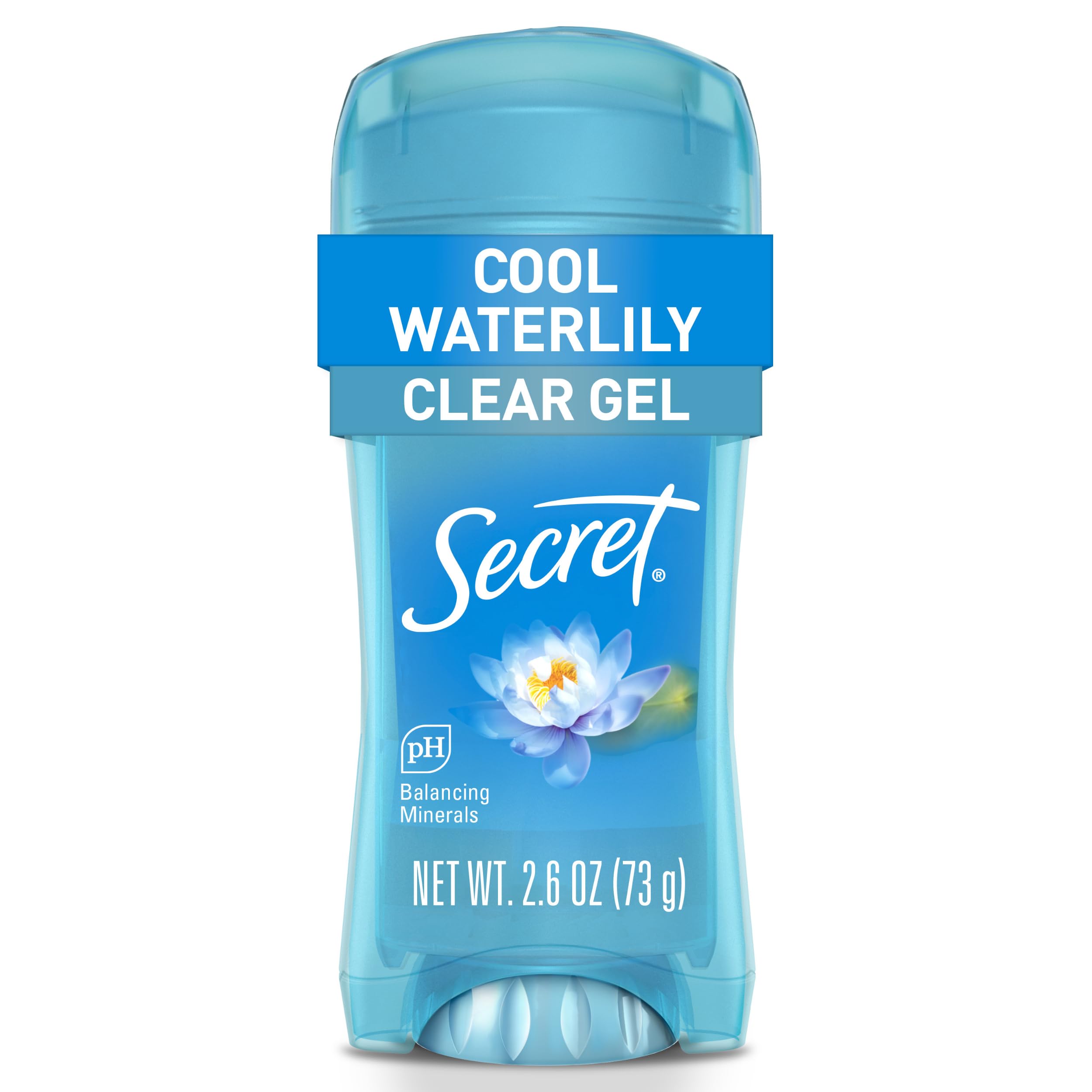 Secret Fresh gel claro en botella, protección duradera contra olores.
