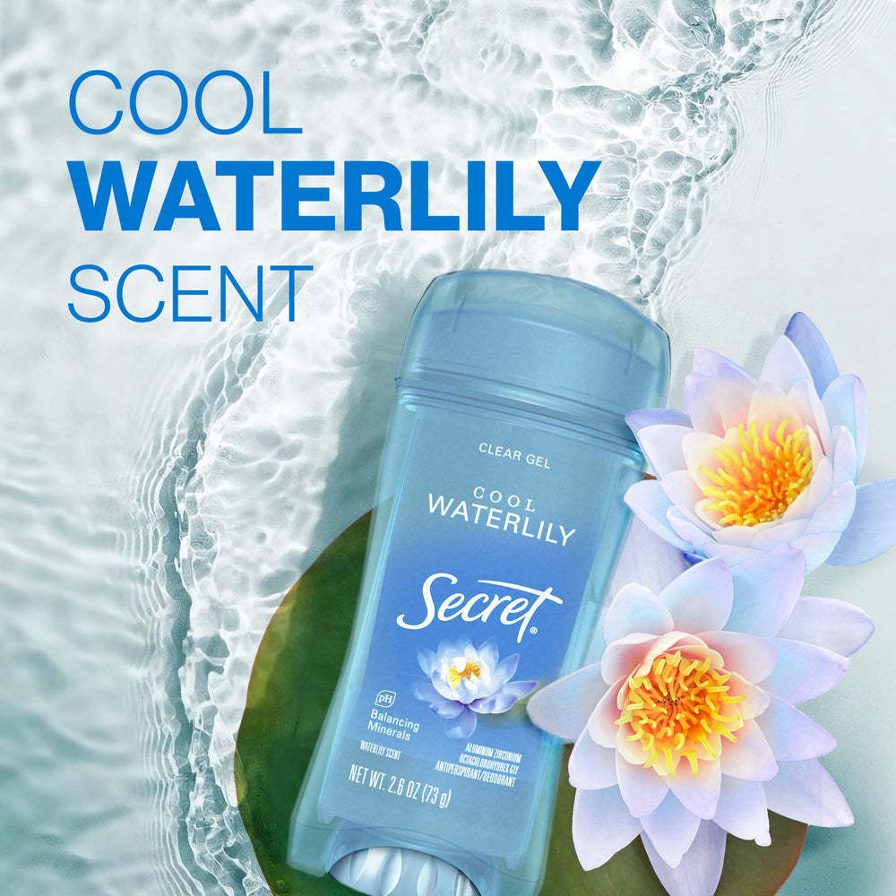 Secret Fresh textura de gel claro, sensación ligera y cómoda.