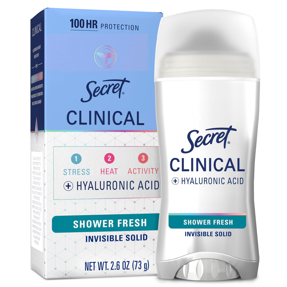 Secret Fuerza Clínica desodorante invisible para uso diario sin manchas