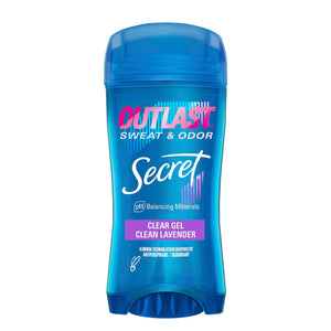 Desodorante Secret Outlast en botella, gel transparente para uso diario