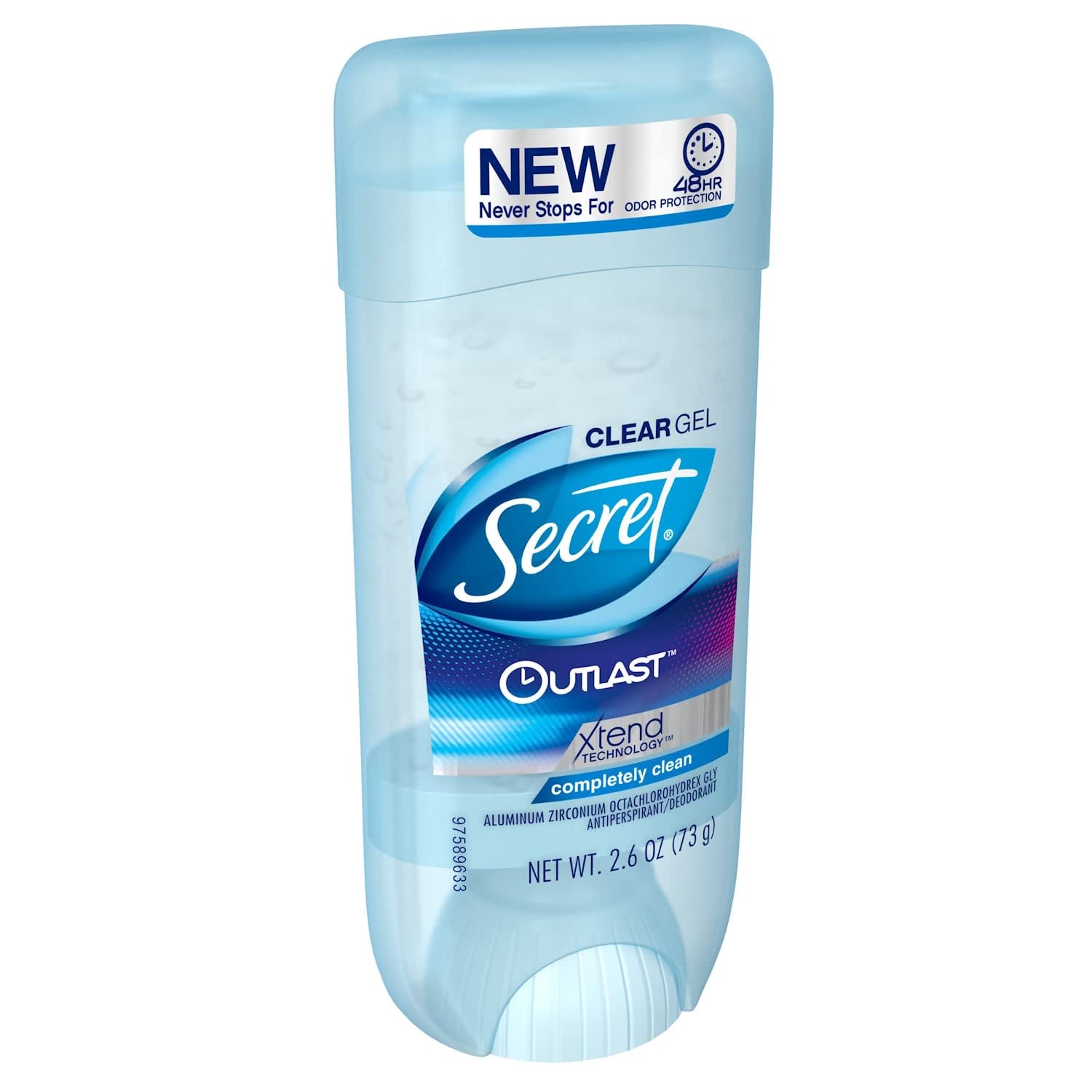 Secret Outlast sensación de frescura al aplicar el gel claro