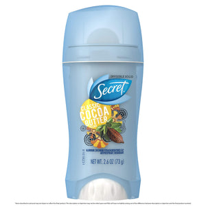 Secret Scent Expressions desodorante invisible sólido de manteca de cacao para uso diario y frescura sostenida