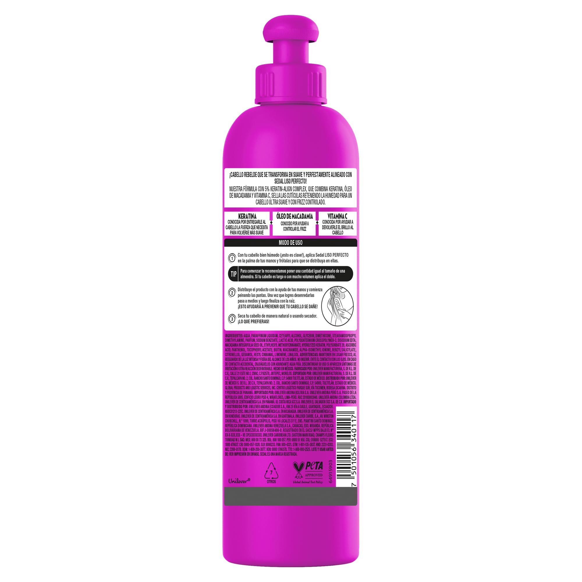 Sedal Liso Perfecto: peinado tras la ducha para un brillo sedoso.